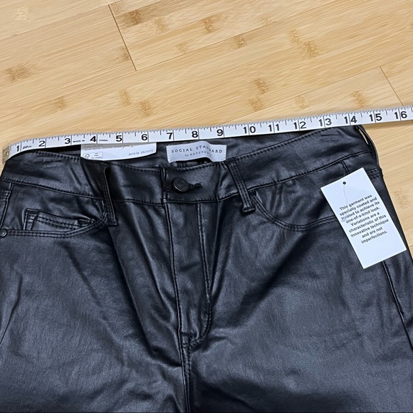 NWT Faux Leather Look Social Standard Skinny Ankle Jeans, Sz 6 - Picture 12 of 16